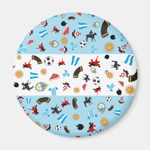 Íman Bandeira de Argentinas com artigos famosos do paí