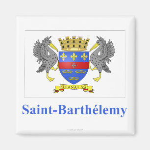 Íman Bandeira de Barthelemy do santo com nome em