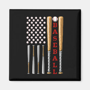 Íman Bandeira de Beisebol Patriota Americana dos EUA -