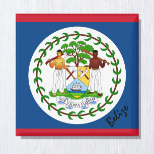 Íman Bandeira de Belize e fãs de feriado americano/esp