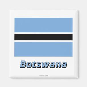 Íman Bandeira de Botswana com nome