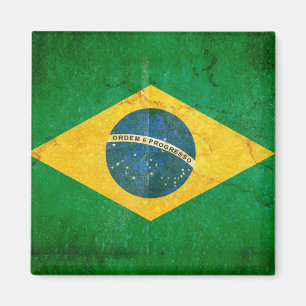 Íman Bandeira de Brasil no Grunge