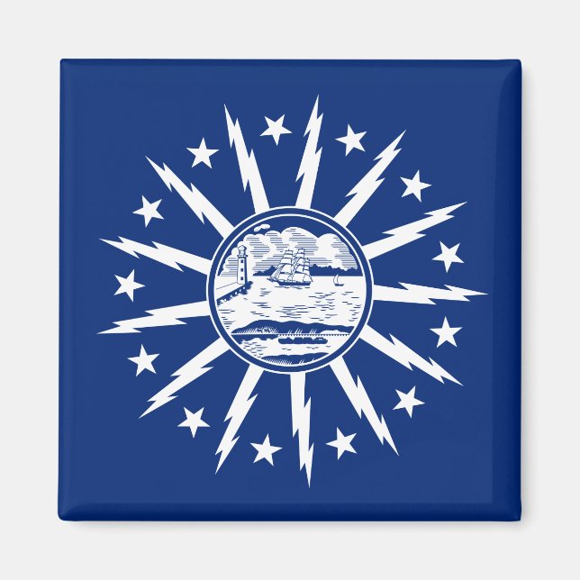 Íman Bandeira de Búfalo (Cidade no estado de Nova York) (Frente)