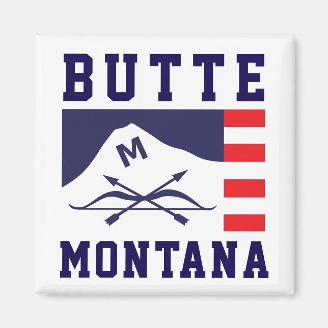 Íman Bandeira de Butte, Montana (Frente)