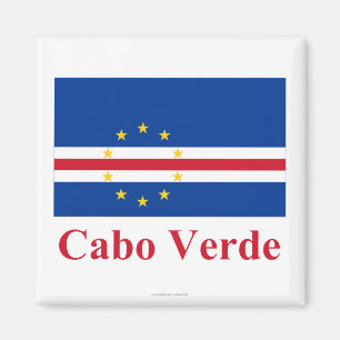 Íman Bandeira de Cabo Verde com nome no português