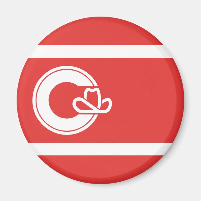 Íman Bandeira de Calgary, Alberta Magnet (Frente)