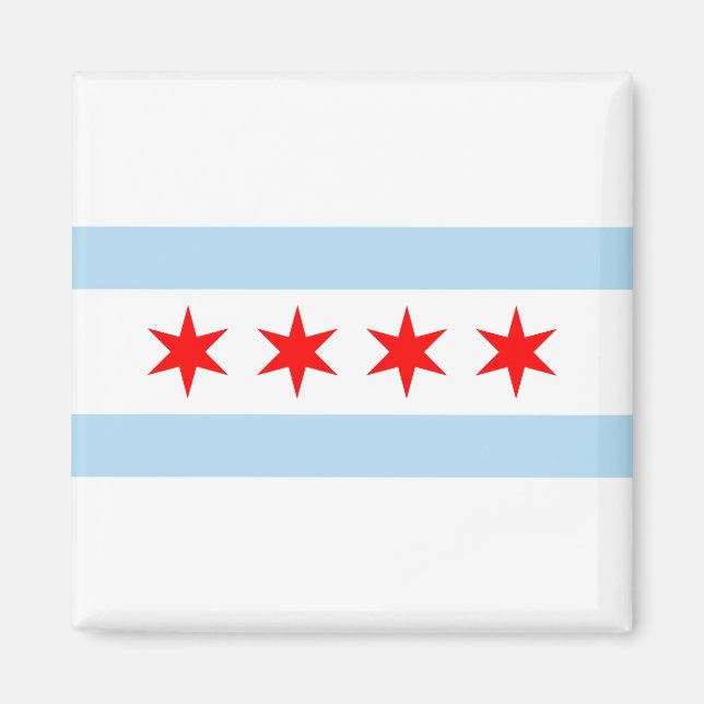 Íman bandeira de Chicago (Frente)