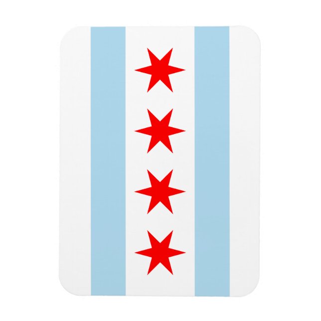 Íman Bandeira de Chicago (Vertical)
