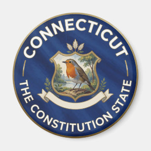Íman Bandeira de Connecticut e Patrimônio do Robínia Am