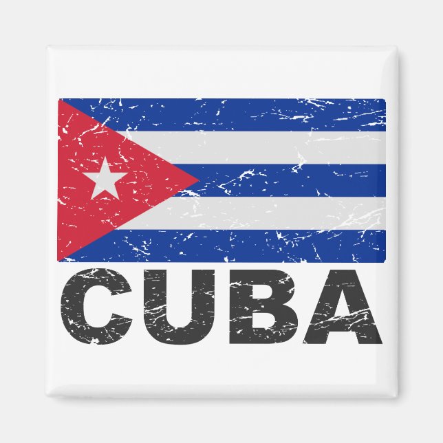 Íman Bandeira de Cuba Vintage (Frente)
