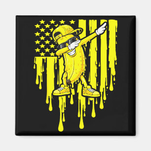 Íman Bandeira de dab de banana engraçada gotejamento cr