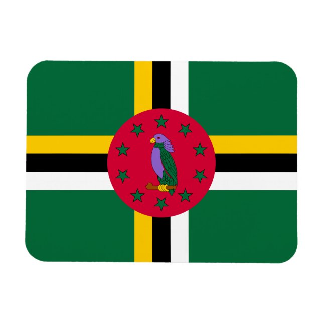 Íman Bandeira de Dominica (Horizontal)