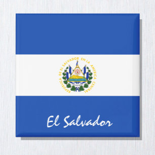 Íman Bandeira de El Salvador e fãs de férias/esportes