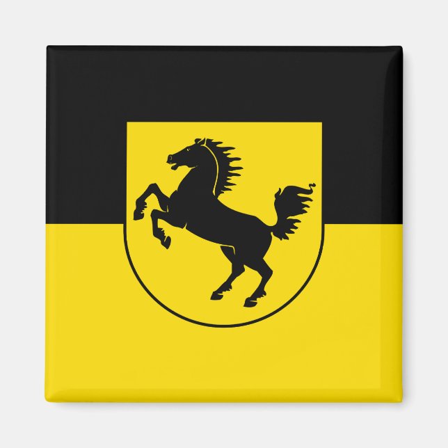 Íman bandeira de Estugarda cidade alemanha símbolo embl (Frente)