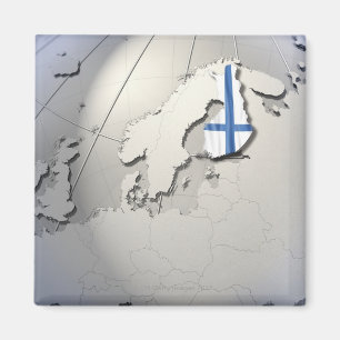 Íman Bandeira de Finlandia