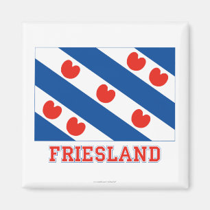 Íman Bandeira de Friesland com nome