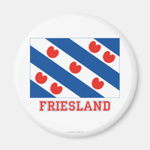 Íman Bandeira de Friesland com nome
