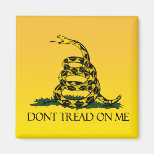 Íman Bandeira de Gadsden, fundo amarelo