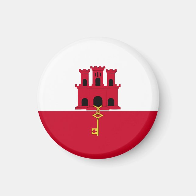 Íman bandeira de Gibraltar (Frente)