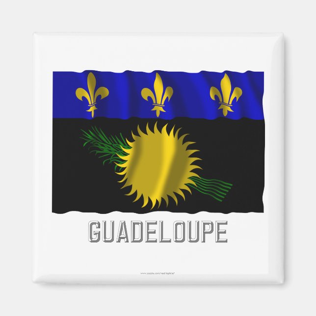 Íman bandeira de Guadalupe com nome (Frente)
