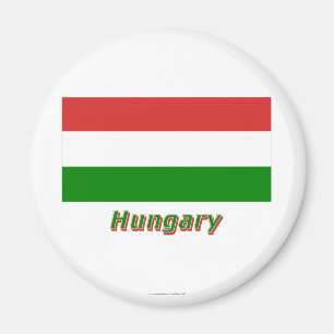 Íman Bandeira de Hungria com nome