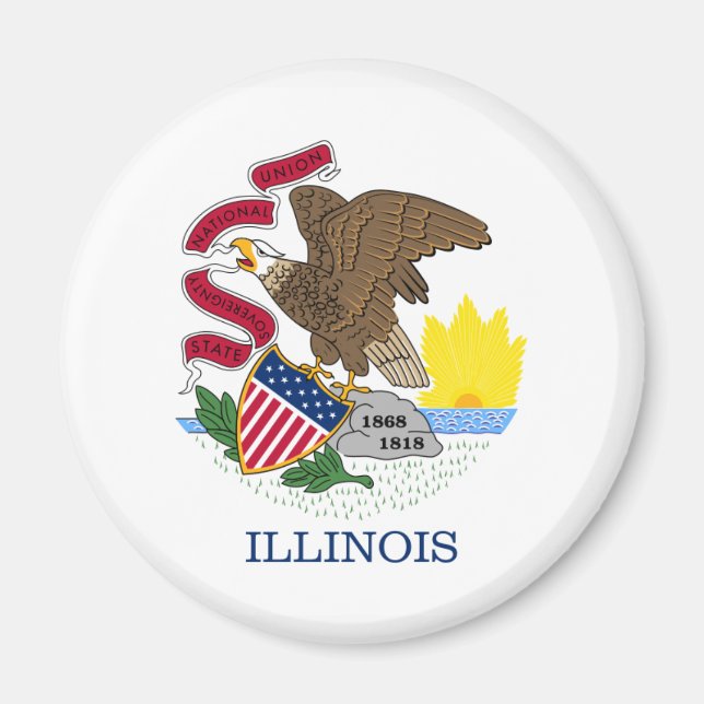 Íman bandeira de Illinois (Frente)