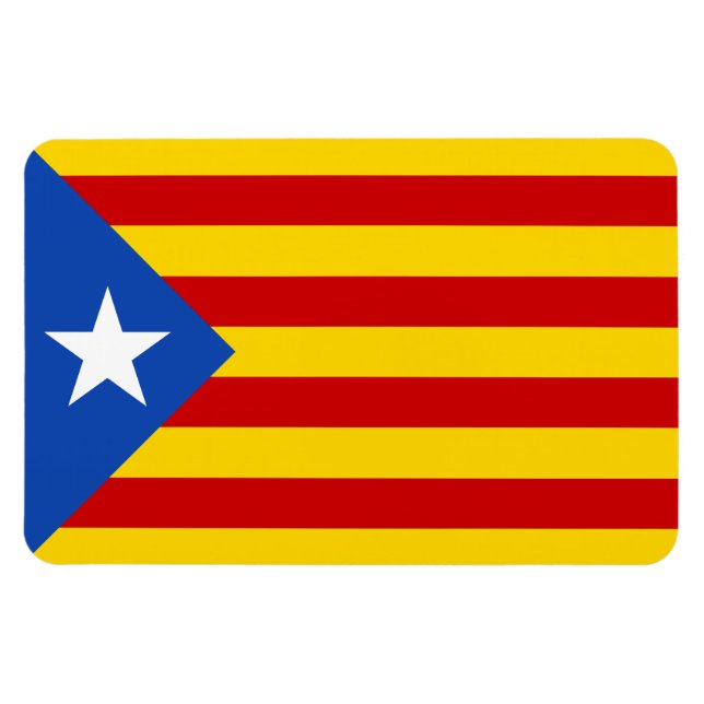 Íman Bandeira de Independência Catalã "L'Estelada Blava (Horizontal)