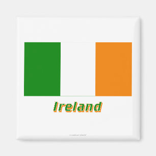 Íman Bandeira de Ireland com nome