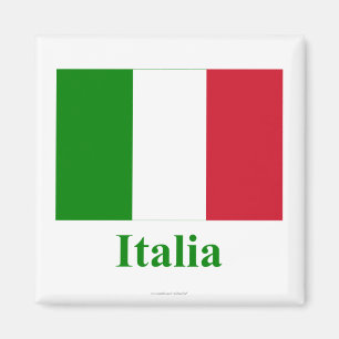 Íman Bandeira de Italia com nome no italiano