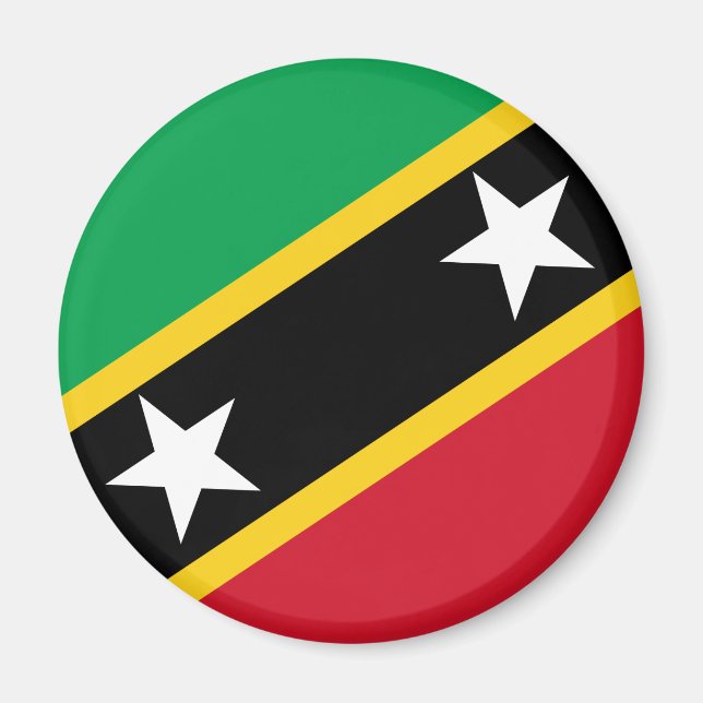 Íman Bandeira de Kitts e Nevis Santos (Caribe) (Frente)