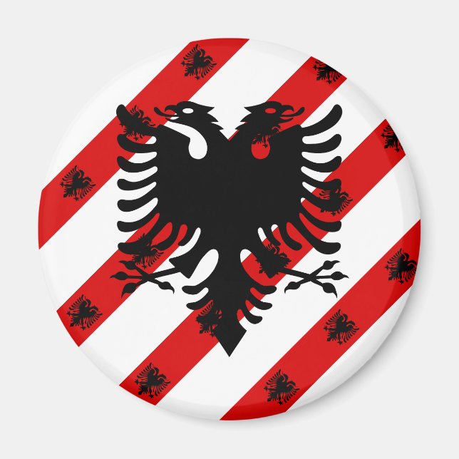 Íman Bandeira de listras albanesa (Frente)