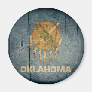 Íman Bandeira de madeira áspera de Oklahoma