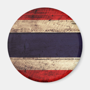 Íman Bandeira de madeira velha de Tailândia