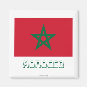 Íman Bandeira de Marrocos com nome