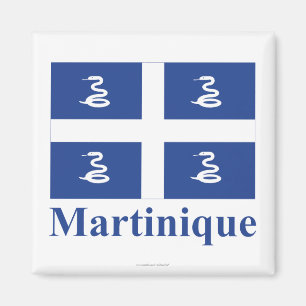 Íman Bandeira de Martinica com nome