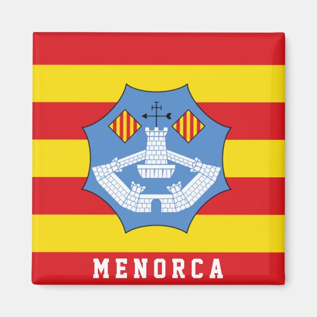 Íman Bandeira de Menorca, Espanha (Frente)