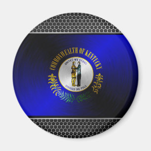 Íman Bandeira de metal escovado do Kentucky