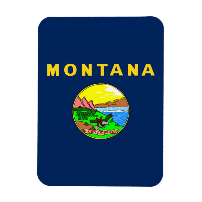 Íman bandeira de Montana (Vertical)