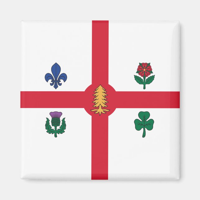 Íman Bandeira de Montreal (Quebec, Canadá) (Frente)