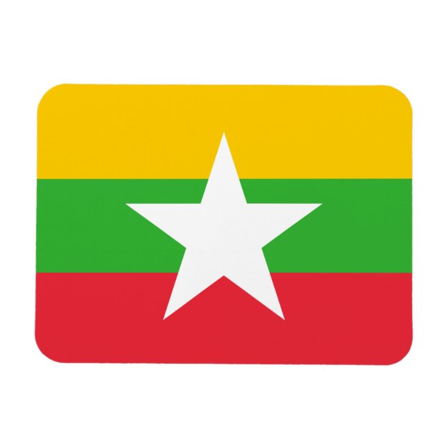 Íman Bandeira de Myanmar (Horizontal)