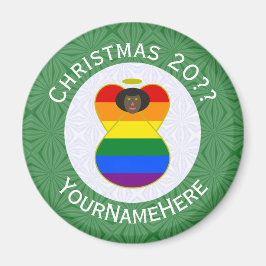 Íman Bandeira de Natal do Anjo Africano Orgulho Gay Per