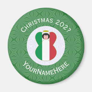 Íman Bandeira de Natal do Anjo Italiano Personalizada 