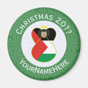 Íman Bandeira de Natal do Anjo Palestino Personalizada 