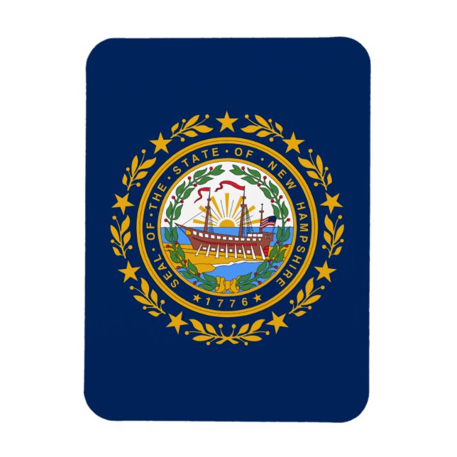 Íman Bandeira de New Hampshire (Vertical)