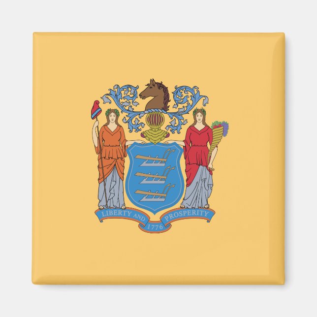 Íman Bandeira de Nova Jersey (Frente)