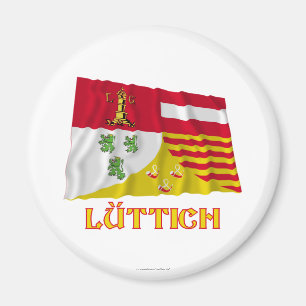 Íman Bandeira de ondulação de Liège com o nome (alem