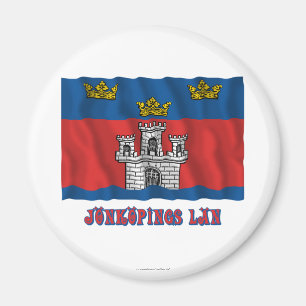 Íman Bandeira de ondulação do län de Jönköpings co