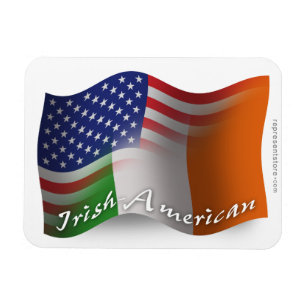 Íman Bandeira de ondulação Irlandês-Americana
