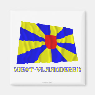 Íman Bandeira de ondulação ocidental de Flanders com
