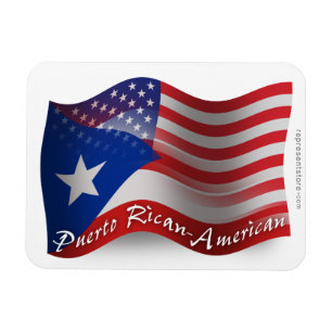 Íman Bandeira de ondulação Rican-Americana de Puerto